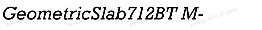 GeometricSlab712BT M字体转换